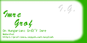imre grof business card